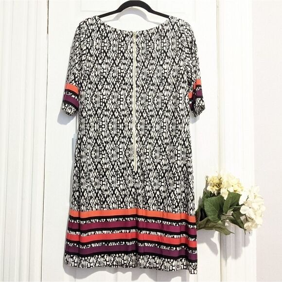 Eliza J Printed Shift Dress Long Sleeves Brand New - Picture 6 of 7